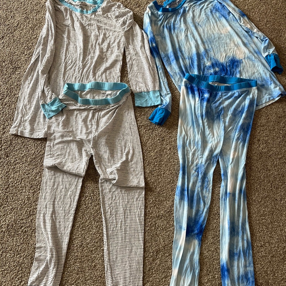 Kids little sleepies Pajamas Set - Blue and White
